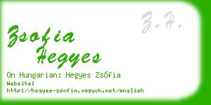 zsofia hegyes business card